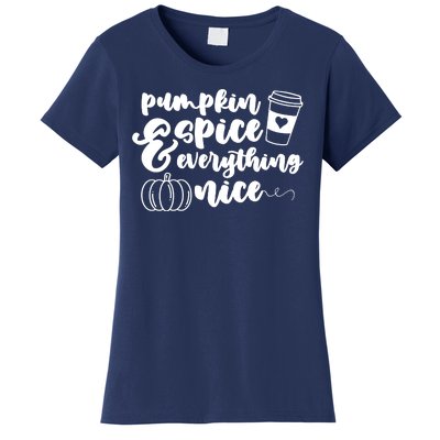 Pumpkin Spice And Everything Nice Halloween Coffee Lover Women's T-Shirt