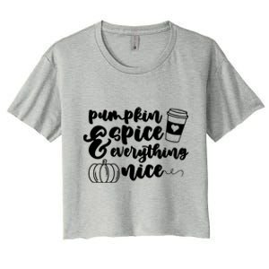 Pumpkin Spice And Everything Nice Halloween Coffee Lover Women's Crop Top Tee