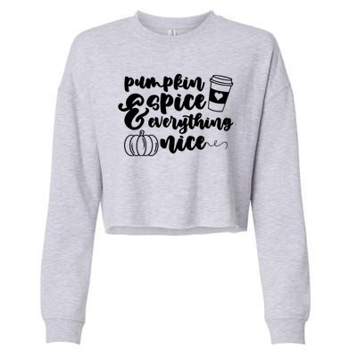 Pumpkin Spice And Everything Nice Halloween Coffee Lover Cropped Pullover Crew