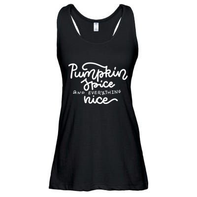 Pumpkin Spice And Everything Nice Ladies Essential Flowy Tank