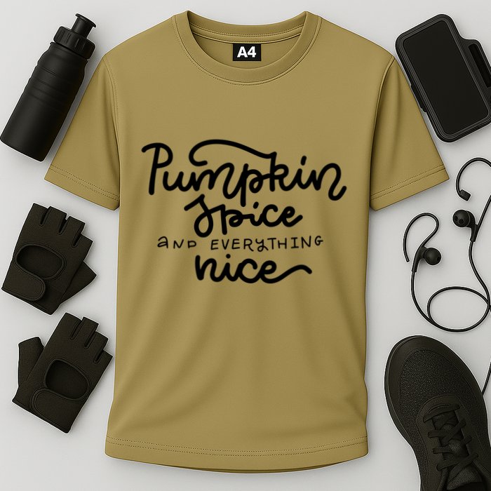 Pumpkin Spice And Everything Nice Cooling Performance Crew T-Shirt