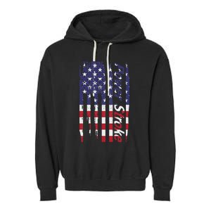 Power Stroke American Flag Garment-Dyed Fleece Hoodie