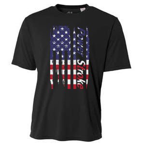 Power Stroke American Flag Cooling Performance Crew T-Shirt