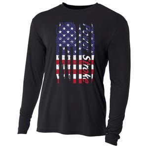 Power Stroke American Flag Cooling Performance Long Sleeve Crew