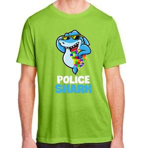 Police Shark Autism Awareness Gift Adult ChromaSoft Performance T-Shirt