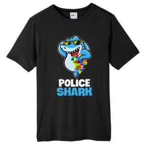 Police Shark Autism Awareness Gift Tall Fusion ChromaSoft Performance T-Shirt