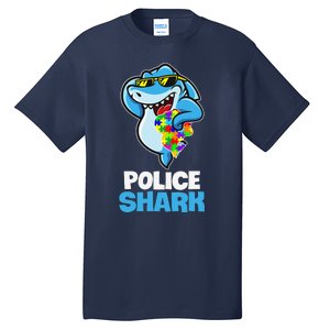 Police Shark Autism Awareness Gift Tall T-Shirt