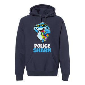 Police Shark Autism Awareness Gift Premium Hoodie