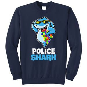 Police Shark Autism Awareness Gift Tall Sweatshirt