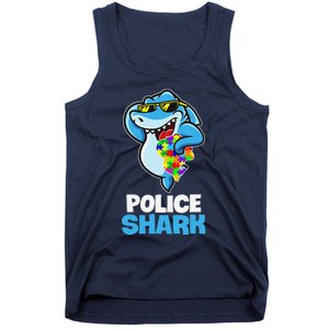 Police Shark Autism Awareness Gift Tank Top