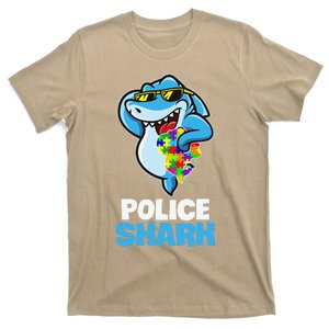 Police Shark Autism Awareness Gift T-Shirt