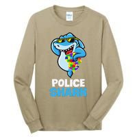 Police Shark Autism Awareness Gift Tall Long Sleeve T-Shirt