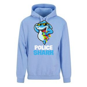 Police Shark Autism Awareness Gift Unisex Surf Hoodie