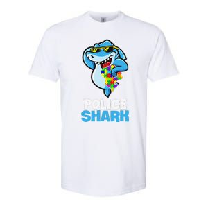 Police Shark Autism Awareness Gift Softstyle CVC T-Shirt