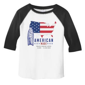 Paleo Spearpoint American Flag Design Toddler Fine Jersey T-Shirt