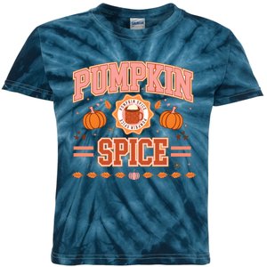 Pumpkin Spice Autumn Fall Season Kids Tie-Dye T-Shirt