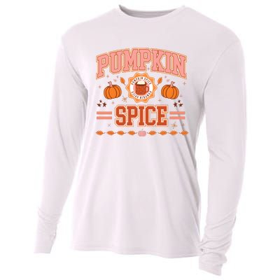 Pumpkin Spice Autumn Fall Season Cooling Performance Long Sleeve Crew