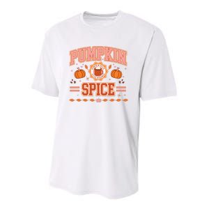 Pumpkin Spice Autumn Fall Season Youth Performance Sprint T-Shirt