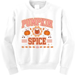 Pumpkin Spice Autumn Fall Season Kids Sweatshirt