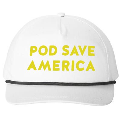 Pod Save America Snapback Five-Panel Rope Hat