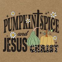 Pumpkin Spice And Jesus Christ Fun Fall Christian Cross Faith Cotton Canvas Backpack