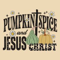 Pumpkin Spice And Jesus Christ Fun Fall Christian Cross Faith Drawstring Bag