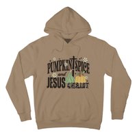 Pumpkin Spice And Jesus Christ Fun Fall Christian Cross Faith Hoodie