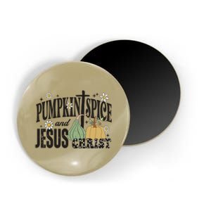 Pumpkin Spice And Jesus Christ Fun Fall Christian Cross Faith Magnet