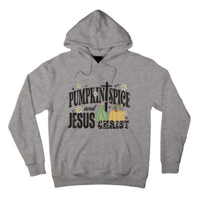 Pumpkin Spice And Jesus Christ Fun Fall Christian Cross Faith Tall Hoodie