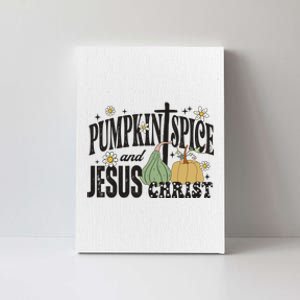 Pumpkin Spice And Jesus Christ Fun Fall Christian Cross Faith Canvas