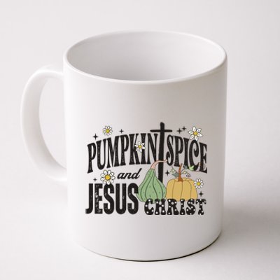 Pumpkin Spice And Jesus Christ Fun Fall Christian Cross Faith Coffee Mug