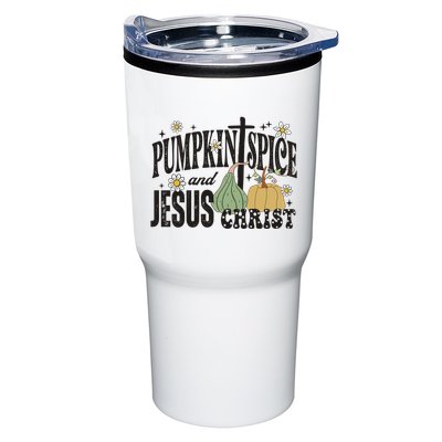 Pumpkin Spice And Jesus Christ Fun Fall Christian Cross Faith Tumbler