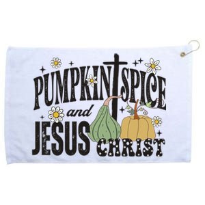 Pumpkin Spice And Jesus Christ Fun Fall Christian Cross Faith Grommeted Golf Towel