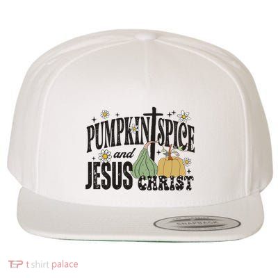 Pumpkin Spice And Jesus Christ Fun Fall Christian Cross Faith Wool Snapback Cap