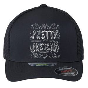 Pretty Sketchy Artists Pencils Art Lover Flexfit Unipanel Trucker Cap