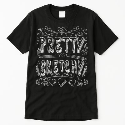 Pretty Sketchy Artists Pencils Art Lover Tall T-Shirt