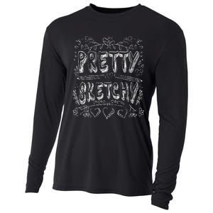 Pretty Sketchy Artists Pencils Art Lover Cooling Performance Long Sleeve Crew