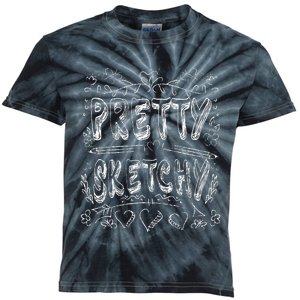 Pretty Sketchy Artists Pencils Art Lover Kids Tie-Dye T-Shirt