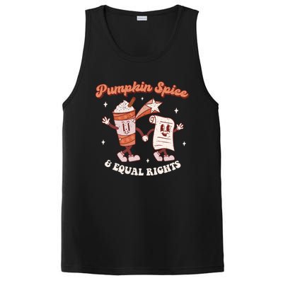 Pumpkin Spice And Equal Rights Retro Groovy Fall Season Gift PosiCharge Competitor Tank