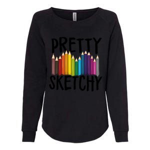 Pretty Sketchy Artist Art Teacher Womens California Wash Sweatshirt