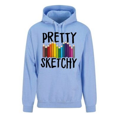 Pretty Sketchy Artist Art Teacher Unisex Surf Hoodie