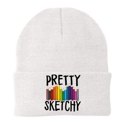 Pretty Sketchy Artist Art Teacher Knit Cap Winter Beanie