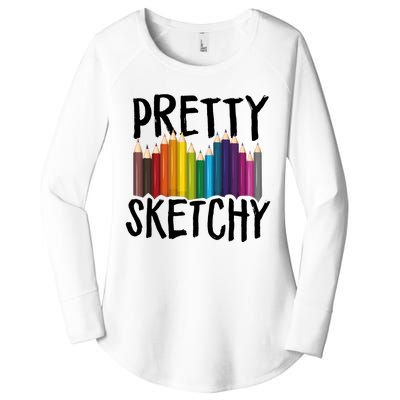 Pretty Sketchy Artist Art Teacher Women's Perfect Tri Tunic Long Sleeve Shirt