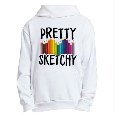 Pretty Sketchy Artist Art Teacher Urban Pullover Hoodie