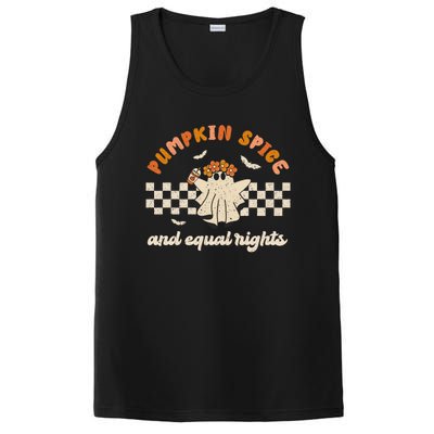 Pumpkin Spice And Equal Rights Retro Groovy Fall Season Gift PosiCharge Competitor Tank