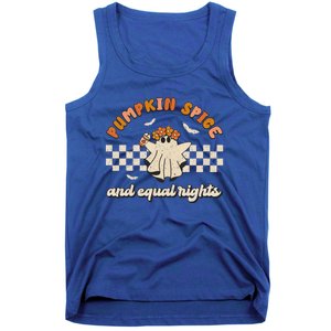 Pumpkin Spice And Equal Rights Retro Groovy Fall Season Gift Tank Top