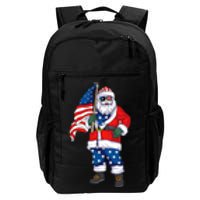 Patriotic Santa American Christmas 4th Of July Santa Daily Commute Backpack