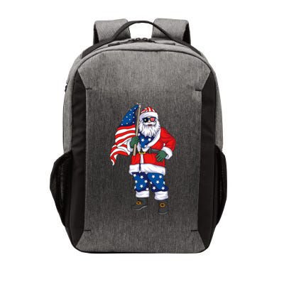 Patriotic Santa American Christmas 4th Of July Santa Vector Backpack