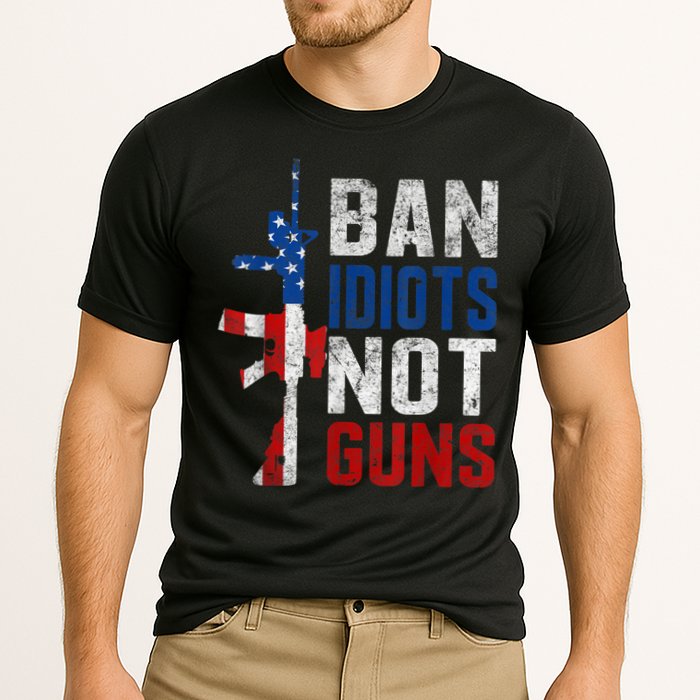 Pro Second Amendment Gun Rights Ban Idiots Not Guns Cooling Performance Crew T-Shirt