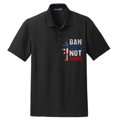 Pro Second Amendment Gun Rights Ban Idiots Not Guns Dry Zone Grid Polo